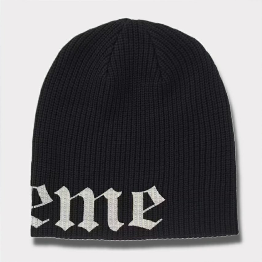 Supreme シュプリーム 2025SS Old English Printed Beanie オルドイングリッシュプリントビーニー ニット帽 ブラック 黒1