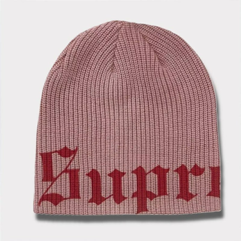 Supreme シュプリーム 2025SS Old English Printed Beanie オルドイングリッシュプリントビーニー ニット帽 ペイルレッド