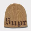  Supreme シュプリーム 2025SS Old English Printed Beanie オルドイングリッシュプリントビーニー ニット帽 タン