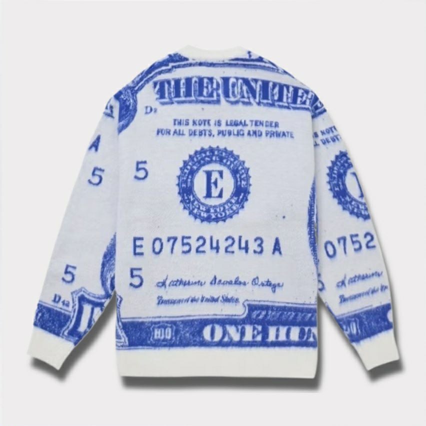 Supreme シュプリーム 2025SS Money Sweater マニーセーター ホワイト 白1