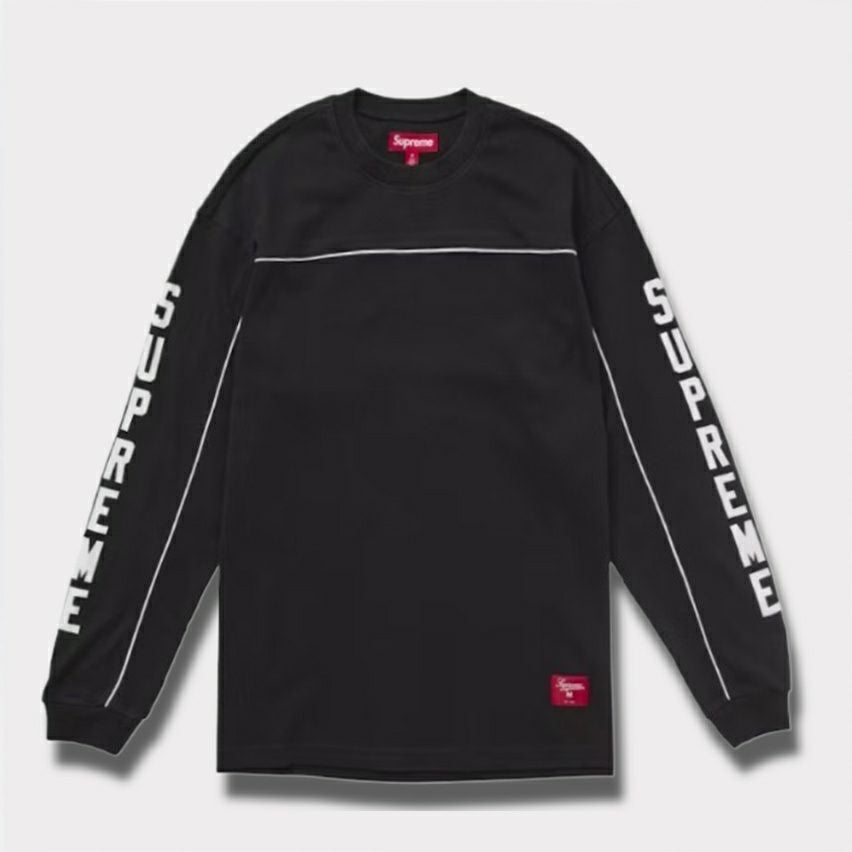 Supreme シュプリーム 2025SS Paneled piping L/S Top パネルパイピングロングスリーブトップ Tシャツ ブラック　黒