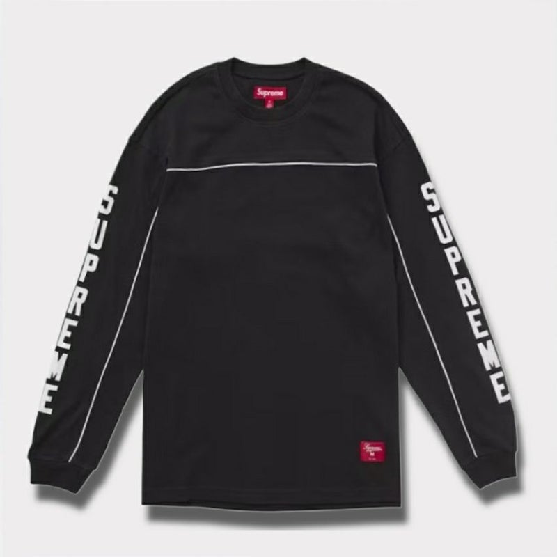 Supreme シュプリーム 2025SS Paneled piping L/S Top パネルパイピングロングスリーブトップ Tシャツ ブラック　黒