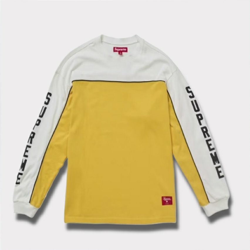 Supreme シュプリーム 2025SS Paneled piping L/S Top パネルパイピングロングスリーブトップ Tシャツ イエロー
