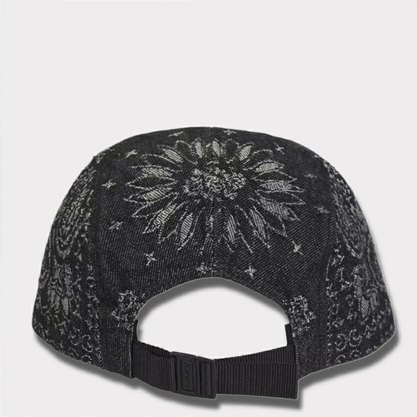 Supreme シュプリーム 2025SS Bandana Jacquard Denim Camp Cap バンダナジャガードデニムキャンプキャップ ブラック 黒1