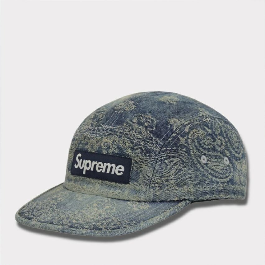 Supreme シュプリーム 2025SS Bandana Jacquard Denim Camp Cap バンダナジャガードデニムキャンプキャップ ブルー 青