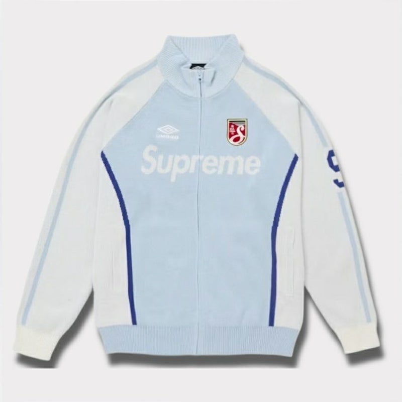 Supreme シュプリーム 2025SS Umbro Zip Up Sweater アンブロジップアップセーター　ライトブルー