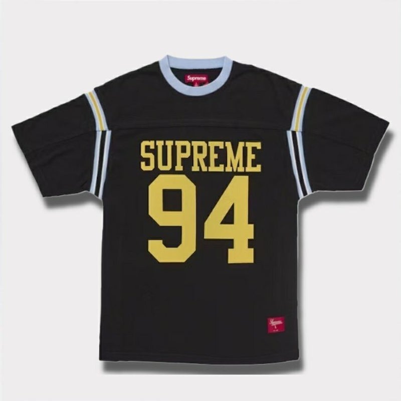 Supreme シュプリーム 2025SS Split S/S Football Top スプリットショートスリーブフットボールトップ Tシャツ ブラック 黒