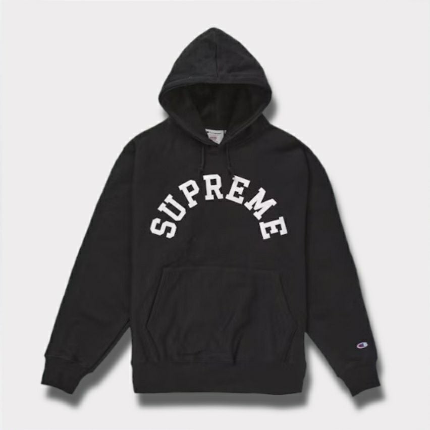  Supreme シュプリーム 2025SS Champion Hooded Sweatshirt チャンピオンフードパーカー ブラック　黒