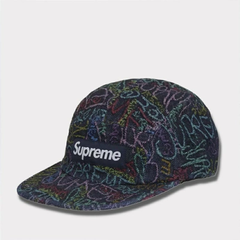  Supreme シュプリーム 2025SS Handwriting Denim Camp Cap　ハンドライティングデニムキャンプキャップ　インディゴ