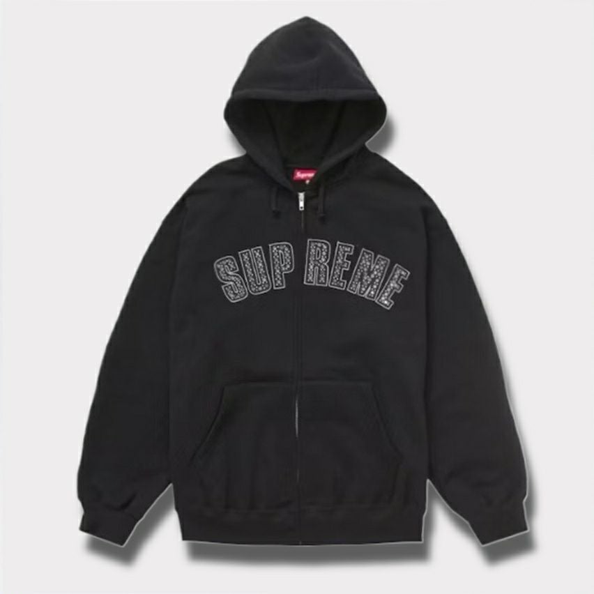 Supreme シュプリーム 2025SS B.B. Simon Zip Up Hooded Sweatshirt　ビービーサイモンジップアップフードスウェットパーカー　ブラック 黒