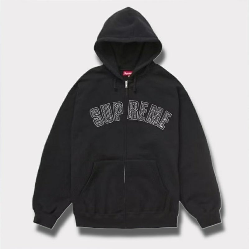 Supreme シュプリーム 2025SS B.B. Simon Zip Up Hooded Sweatshirt　ビービーサイモンジップアップフードスウェットパーカー　ブラック 黒