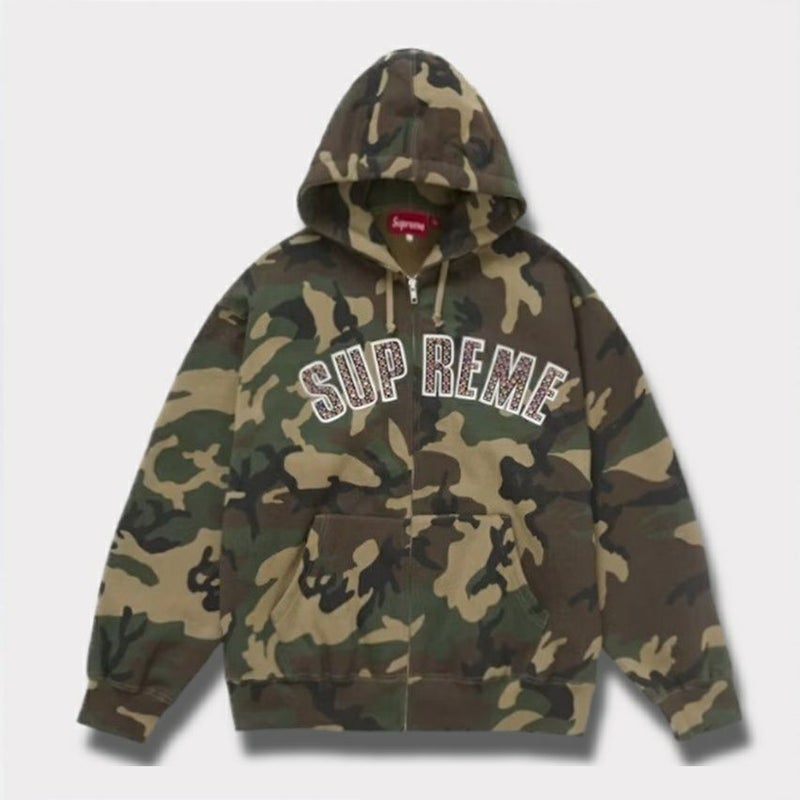 Supreme シュプリーム 2025SS B.B. Simon Zip Up Hooded Sweatshirt　ビービーサイモンジップアップフードスウェットパーカー　ウッドランドカモ