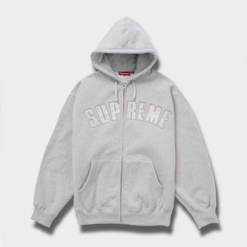 Supreme シュプリーム 2025SS B.B. Simon Zip Up Hooded Sweatshirt　ビービーサイモンジップアップフードスウェットパーカー　ヘザーグレー