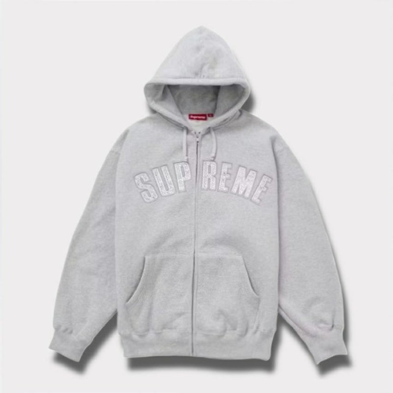 Supreme シュプリーム 2025SS B.B. Simon Zip Up Hooded Sweatshirt　ビービーサイモンジップアップフードスウェットパーカー　ヘザーグレー