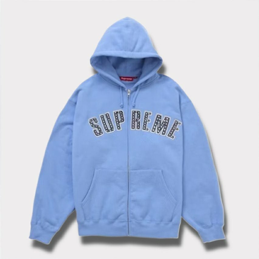 Supreme シュプリーム 2025SS B.B. Simon Zip Up Hooded Sweatshirt　ビービーサイモンジップアップフードスウェットパーカー　ライトブルー