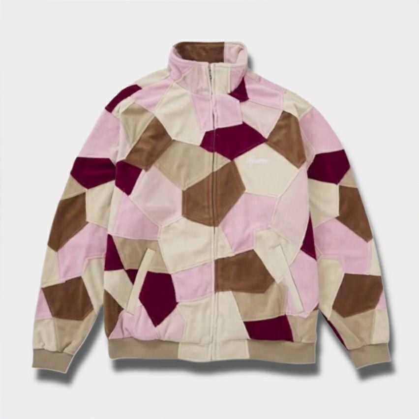 Supreme シュプリーム 2025SS Patchwork Velour Track Jacket　パッチワークベロアトラックジャケット　タン