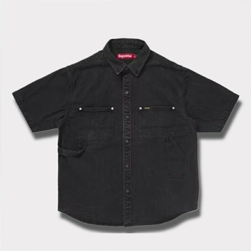 Supreme シュプリーム 2025SS Loose Fit S/S Denim Painter ルーズフィットショートスリーブデニムペインターシャツブラック 黒