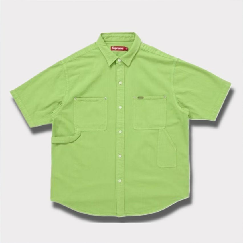 Supreme シュプリーム 2025SS Loose Fit S/S Denim Painter ルーズフィットショートスリーブデニムペインターシャツ　グリーン