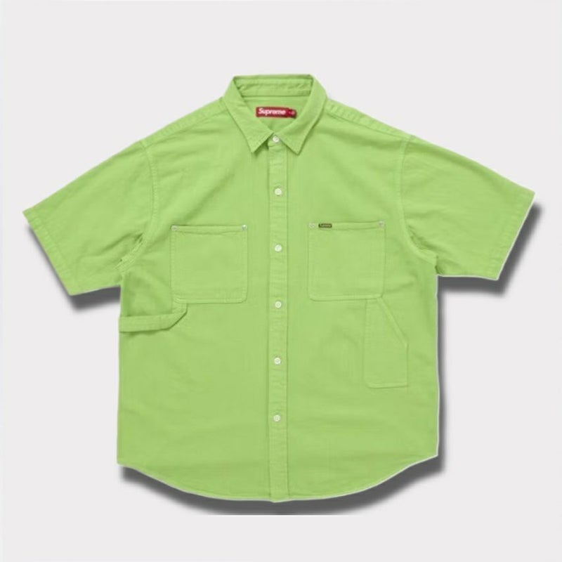 Supreme シュプリーム 2025SS Loose Fit S/S Denim Painter ルーズフィットショートスリーブデニムペインターシャツ　グリーン