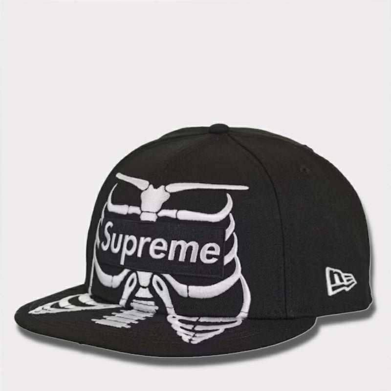 Supreme シュプリーム 2025SS Bones Box Logo New Era Cap ボーンズニューエラキャップ ブラック 黒