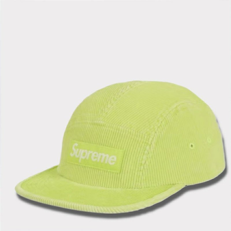 upreme シュプリーム 2025SS Corduroy Camp Cap コーデュロイ キャンプキャップ　ネオンイエロー