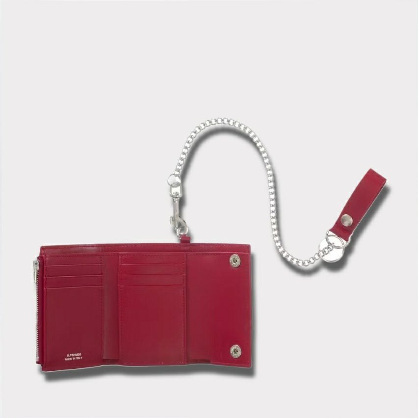  Supreme シュプリーム 2025SS Leather Chain Wallet レザーチェーンウォレット レッド1