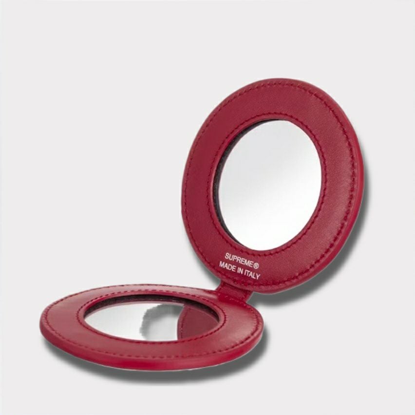  Supreme シュプリーム 2025SS Leather Pocket Mirror レザーポケット ミラー レッド2