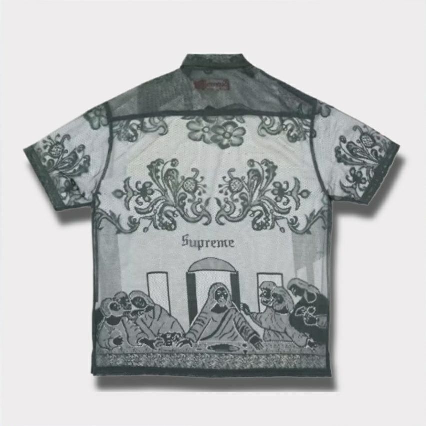 Supreme シュプリーム 2025SS Last Supper Lace S/S Shirt ラストサパーレースショートスリーブシャツ ダークグリーン1