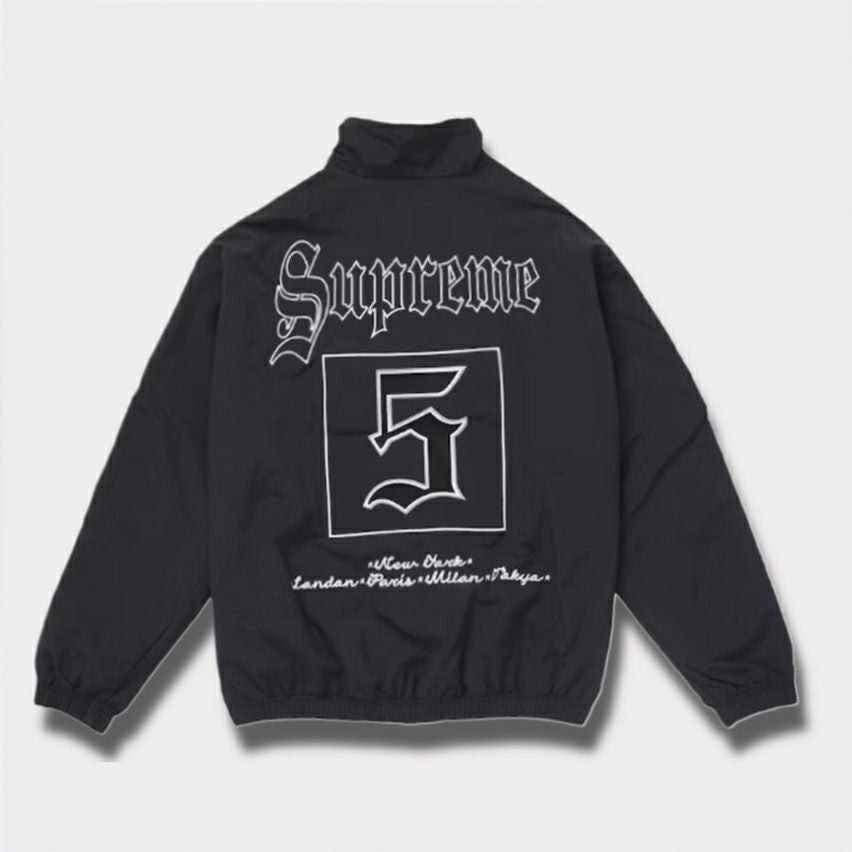 Supreme シュプリーム 2025SS Old English Track Jacket オールドイングリッシュ トラックジャケット ブラック 黒1