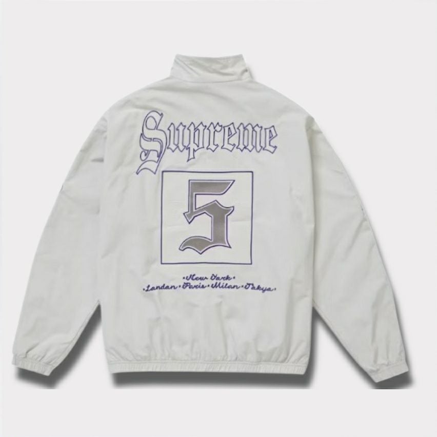 Supreme シュプリーム 2025SS Old English Track Jacket オールドイングリッシュ トラックジャケット ホワイト1