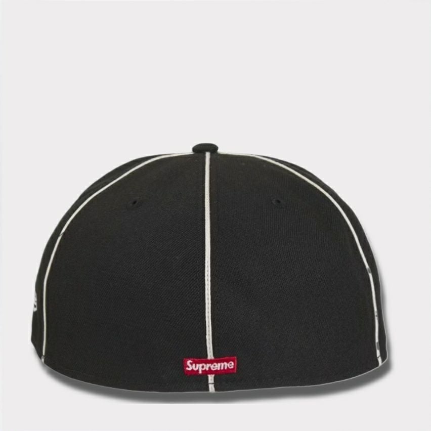 Supreme シュプリーム 2025SS Piping Script Logo New Era Cap パイピングスクリプトロゴニューエラキャップ ブラック 黒1