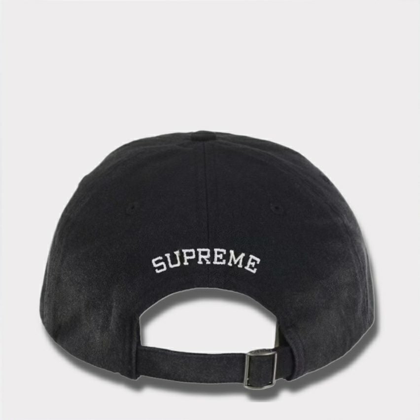 Supreme シュプリーム 2025SS Leather Applique 6-Panel Cap レザーアップリケ6パネルキャップ ブラック1
