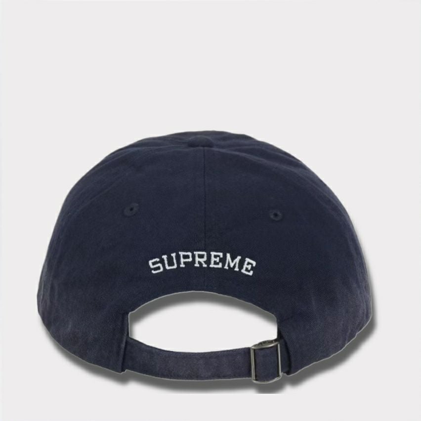 Supreme シュプリーム 2025SS Leather Applique 6-Panel Cap レザーアップリケ6パネルキャップ ネイビー1
