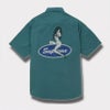  Supreme シュプリーム 2025SS Rhinestone Pin Up S/S Work Shirt ラインストーンピンナップショートスリーブワークシャツ　ワークグリーン