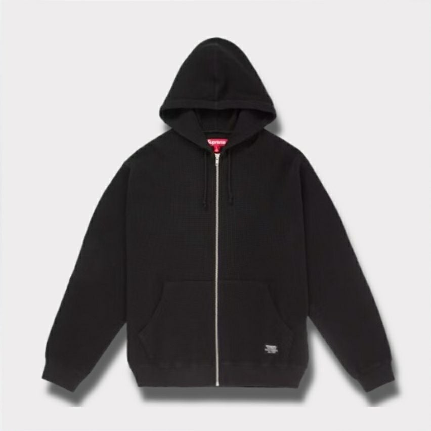 Supreme シュプリーム 2025SS Hooded Zip Up Thermal フードジップアップサーマル　ブラック