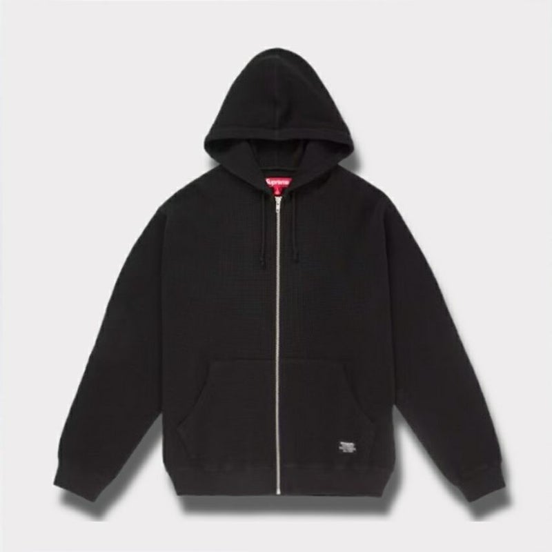 Supreme シュプリーム 2025SS Hooded Zip Up Thermal フードジップアップサーマル　ブラック