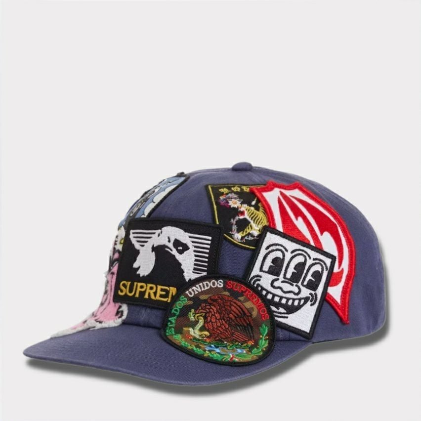 Supreme シュプリーム 2025SS Patches 6-Panel パッチ 6パネルキャップ ネイビー