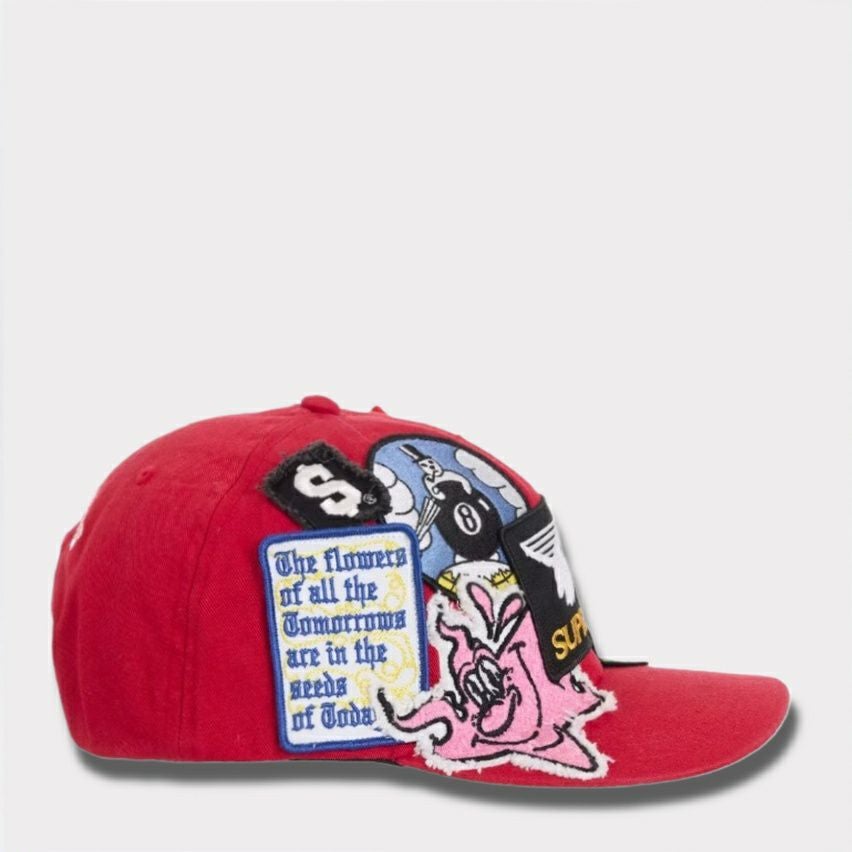Supreme シュプリーム 2025SS Patches 6-Panel パッチ 6パネルキャップ レッド1