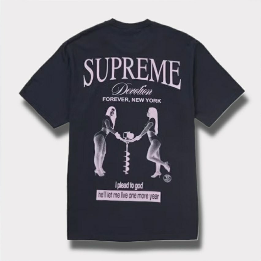  Supreme シュプリーム 2025AW Devotion Tee ディヴォーション Tシャツ ネイビー