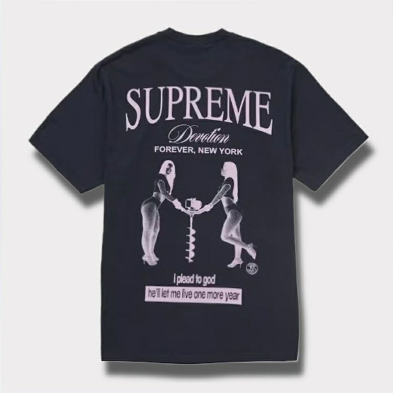  Supreme シュプリーム 2025AW Devotion Tee ディヴォーション Tシャツ ネイビー