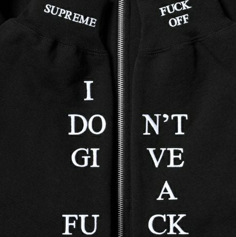 Supreme シュプリーム 2025AW IDGAF Zip Up Hooded Sweatshirt IDGAF ジップアップ フードパーカー ブラック2