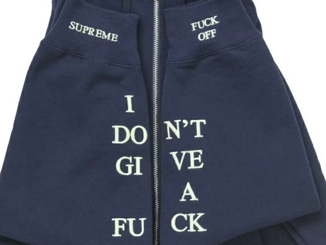 Supreme シュプリーム 2025AW IDGAF Zip Up Hooded Sweatshirt IDGAF ジップアップ フードパーカー ネイビー2
