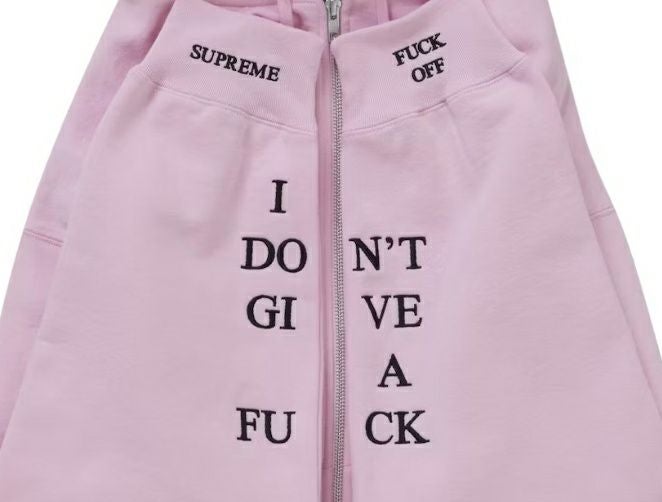 Supreme シュプリーム 2025AW IDGAF Zip Up Hooded Sweatshirt IDGAF ジップアップ フードパーカー ライトピンク2