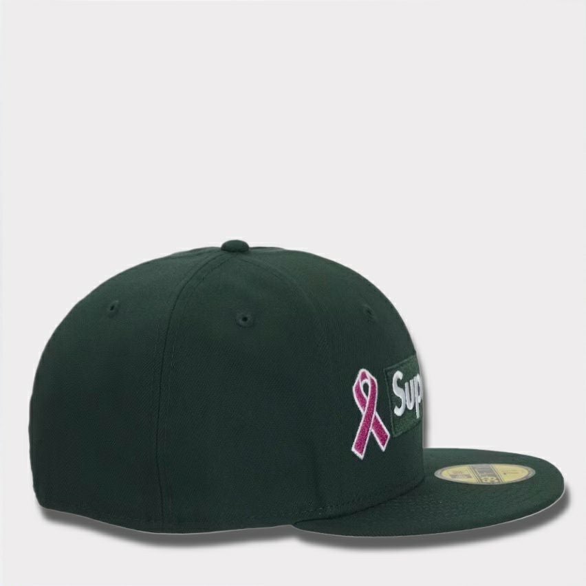 Supreme シュプリーム 2025AW Breast Cancer Awareness Box Logo New Era Cap ブレストキャンサーアウェアネス ボックスロゴ ニューエラキャップ ダークグリーン2