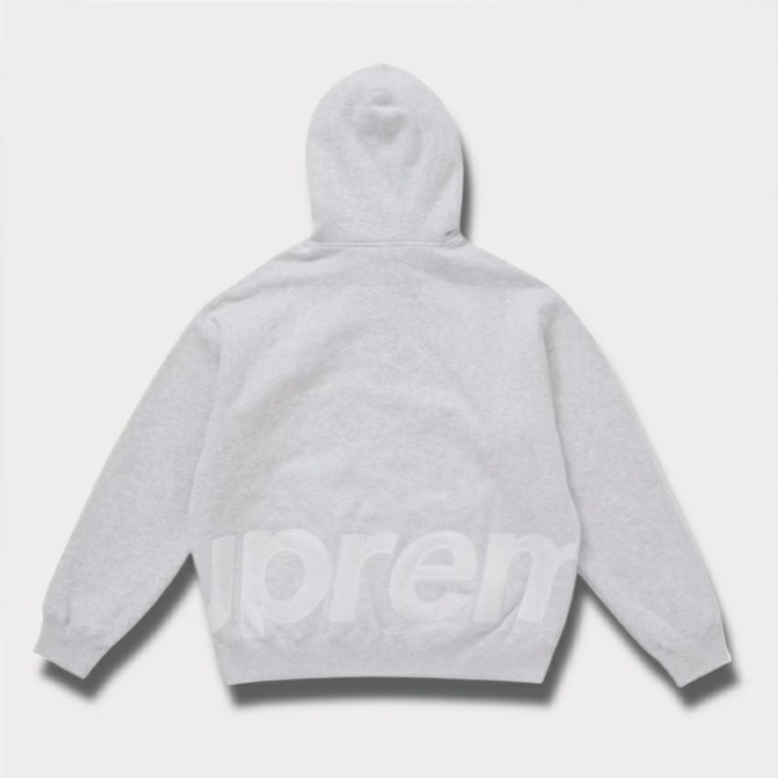 Supreme シュプリーム 2025SS Big Logo Zip Up Hooded Sweatshirt ビッグロゴ ジップアップ フードパーカー アッシュグレー1