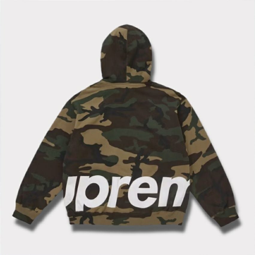 Supreme シュプリーム 2025SS Big Logo Zip Up Hooded Sweatshirt ビッグロゴ ジップアップ フードパーカー ウッドランドカモ1