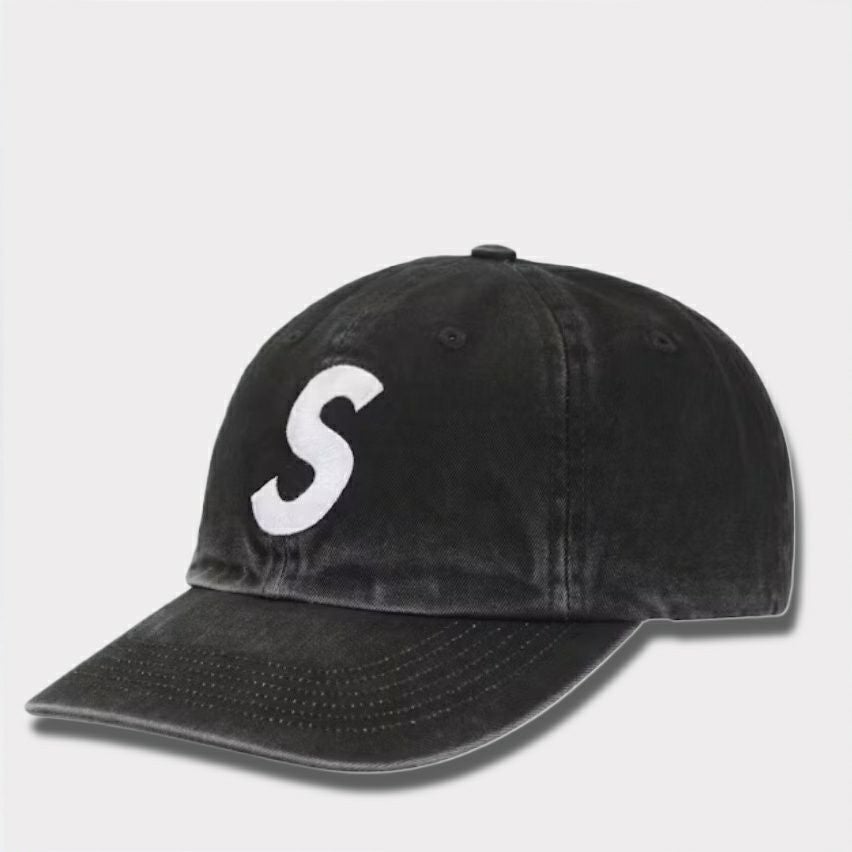 Supreme シュプリーム 2025AW Pigment Coated 2-Tone S Logo 6-Panel Cap ピグメントコーテッド 2トーン エスロゴ 6パネルキャップ　ブラック