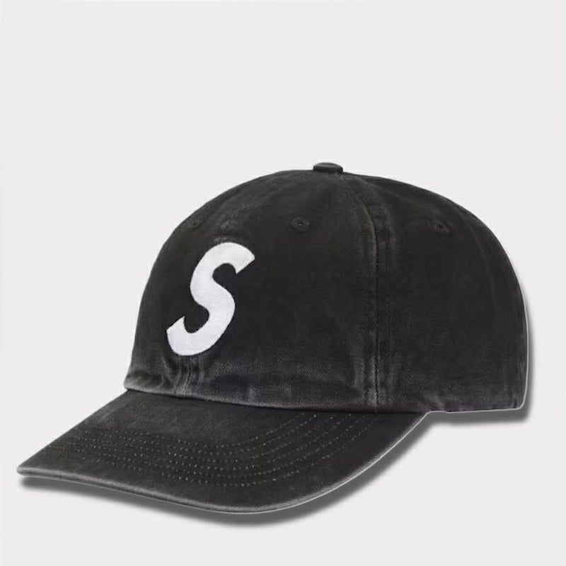 Supreme シュプリーム 2025AW Pigment Coated 2-Tone S Logo 6-Panel Cap ピグメントコーテッド 2トーン エスロゴ 6パネルキャップ　ブラック