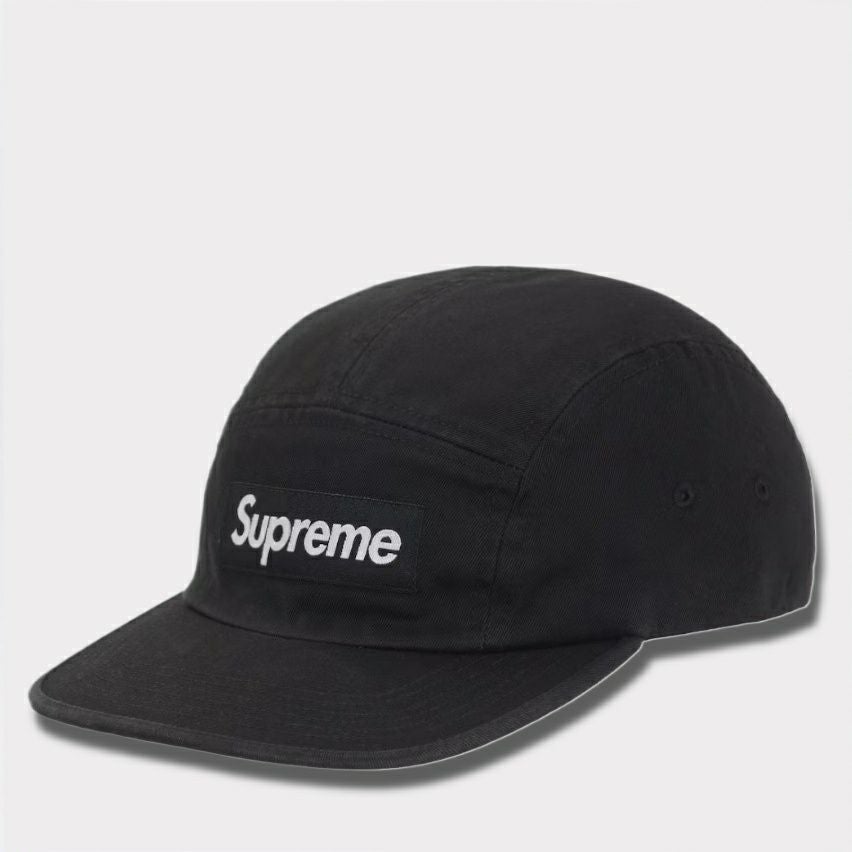 Supreme シュプリーム 2025AW Washed Chino Twill Camp Cap ウォッシュチノツイルキャンプキャップ　ブラック