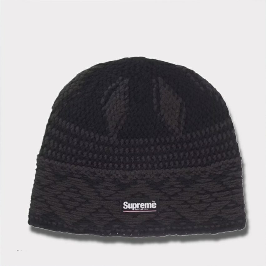 Supreme ブラック ニット帽 Sのビジュー装飾 Supreme シュプリーム 2025AW Diamond Beanie ダイヤモンド ビーニー